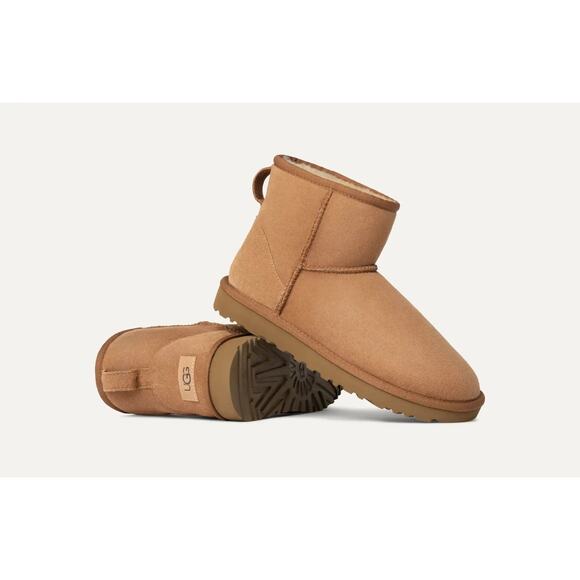 UGG Classic Mini II Genuine Shearling Lined Boot - 5 - Chestnut Suede - Picture 3 of 6